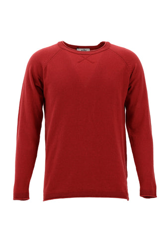  Aç?k K?rm?z? Bisiklet Yaka Slim Fit Dar Kesim Pamuk Triko Kazak-Ki??l?