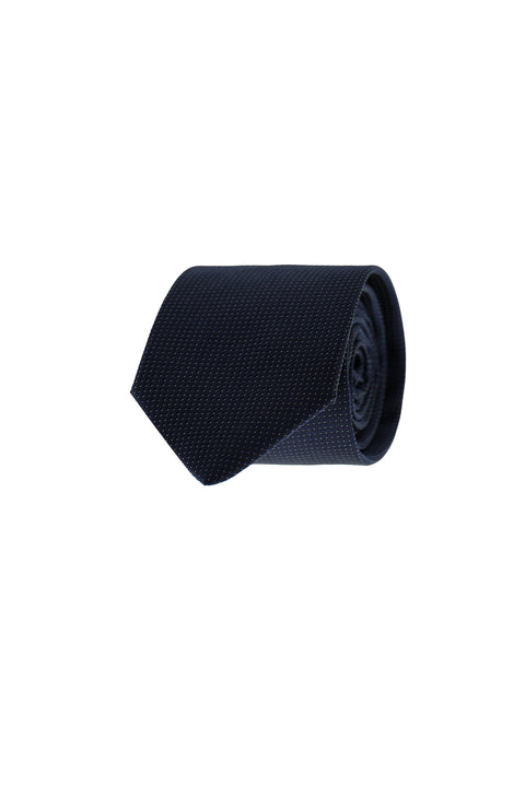 Koyu Lacivert Desenli Kravat