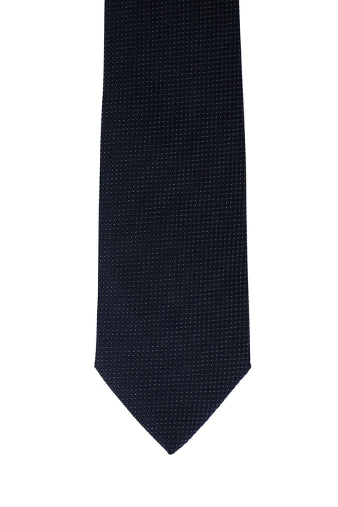 Koyu Lacivert Desenli Kravat