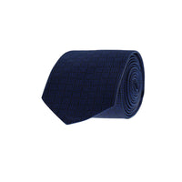 Koyu Lacivert Desenli Kravat