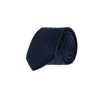 Koyu Lacivert Desenli Kravat