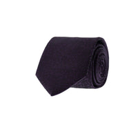 Koyu Mor Desenli Kravat