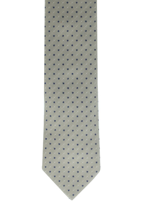 Orta Gri Desenli Kravat
