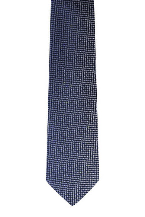 Koyu Lacivert Desenli Kravat
