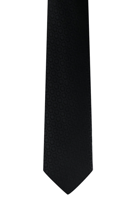 Black Patterned Tie