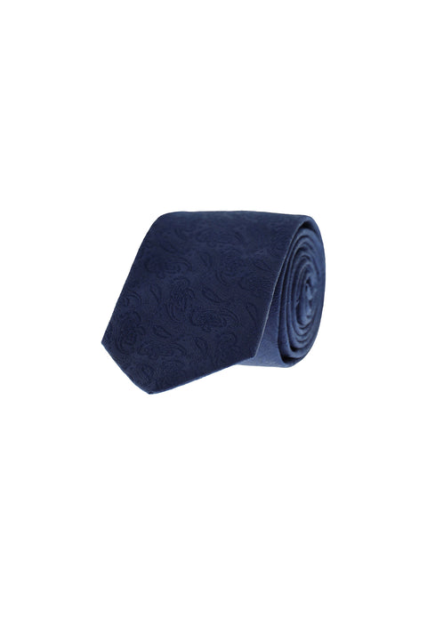 Dark Navy Shawl Pattern Tie