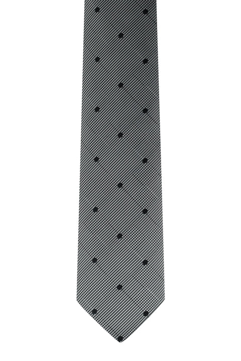 Siyah Puantiye Desenli Kravat