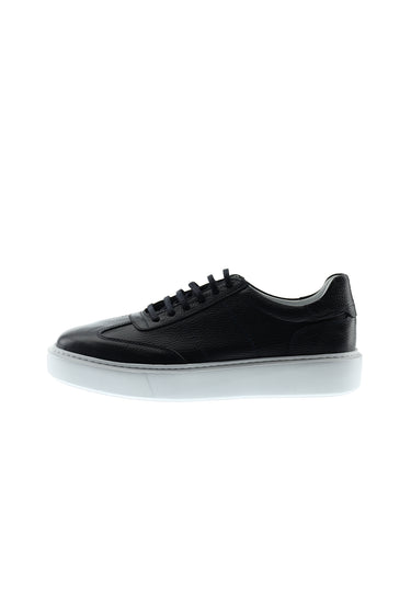 Orta Lacivert Sneaker Deri Ayakkabı