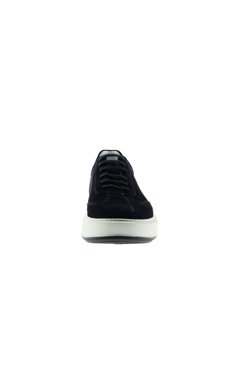 Medium Navy Leather Sneaker Shoes