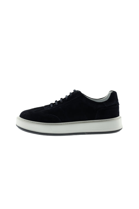 Medium Navy Leather Sneaker Shoes