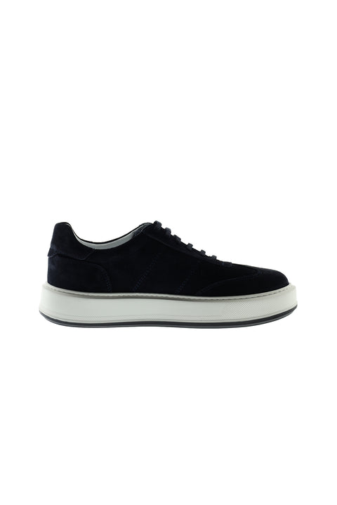 Medium Navy Leather Sneaker Shoes