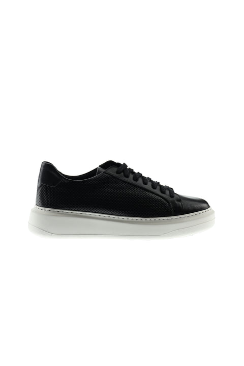 Siyah Sneaker Deri Ayakkabı