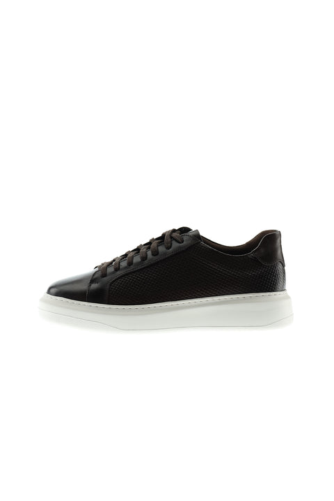 Orta Kahve Sneaker Deri Ayakkabı