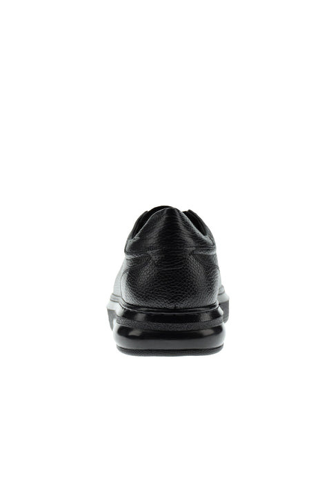 Siyah 4 Mevsim Sneaker Deri Ayakkabı