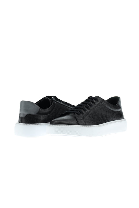 Siyah Sneaker Deri Ayakkabı