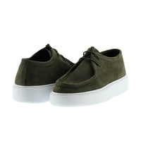 Sage Green Sneaker Nubuck Leather Shoe