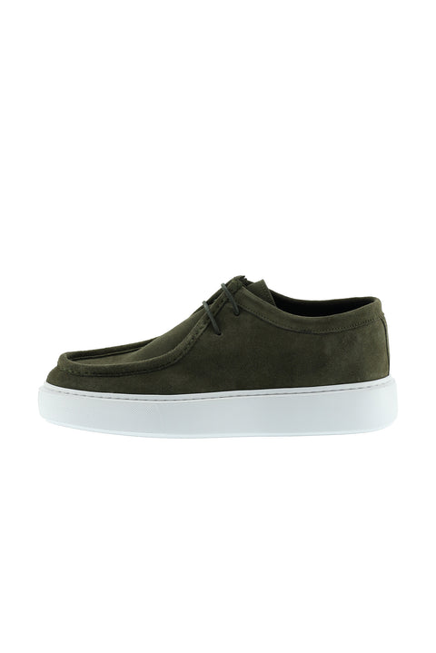 Sage Green Sneaker Nubuck Leather Shoe
