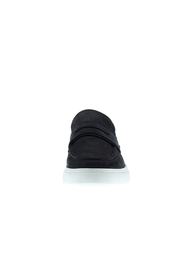 Orta Lacivert Casual Loafer Nubuk Deri Ayakkabı