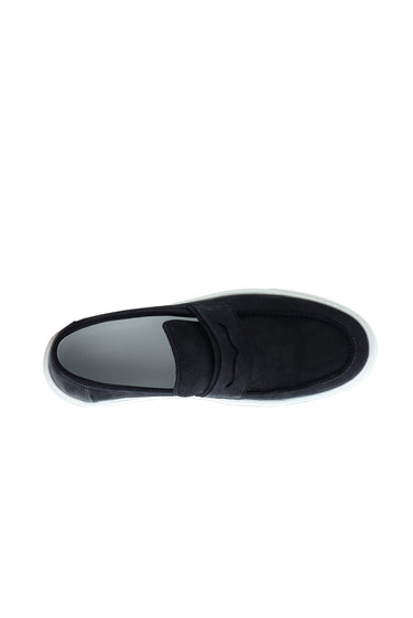 Orta Lacivert Casual Loafer Nubuk Deri Ayakkabı