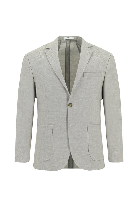 Medium Grey 7 Drop Super Slim Fit Extra Narrow Cut Linen Blend Elasticated Waist Drawstring Suit