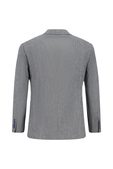 Orta Lacivert Slim Fit Dar Kesim Keten Karışımlı Beli Lastikli İpli Takım Elbise