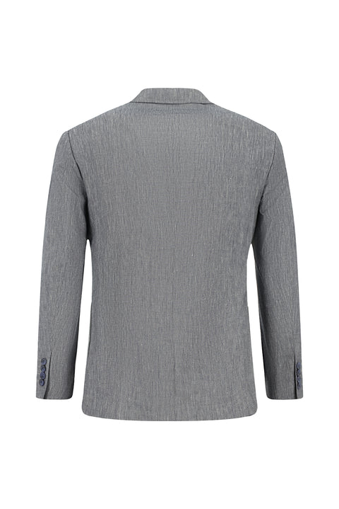 Orta Lacivert 7 Drop Super Slim Fit Eksra Dar Kesim Keten Karışımlı Beli Lastikli İpli Takım Elbise