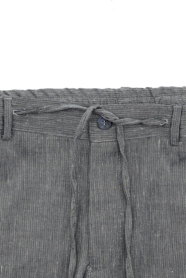 Orta Lacivert 7 Drop Super Slim Fit Eksra Dar Kesim Keten Karışımlı Beli Lastikli İpli Takım Elbise