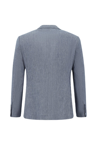  Koyu Mavi  7 Drop Slim Fit Dar Kesim Keten Karışımlı Beli Lastikli İpli Takım Elbise