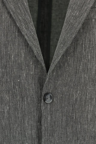  Koyu Antrasit 7 Drop Super Slim Fit Eksra Dar Kesim Keten Karışımlı Beli Lastikli İpli Takım Elbise