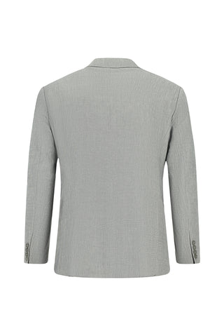  Orta Gri 7 Drop Slim Fit Dar Kesim Keten Kar???ml? Kruvaze Tak?m Elbise-Ki??l?