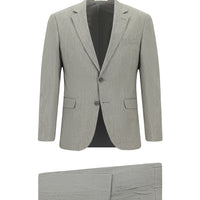 Orta Gri 7 Drop Slim Fit Dar Kesim Keten Karışımlı Takım Elbise
