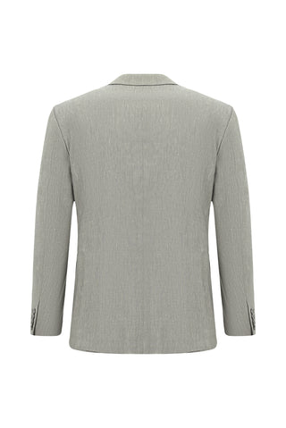  Orta Gri 7 Drop Slim Fit Dar Kesim Keten Karışımlı Takım Elbise