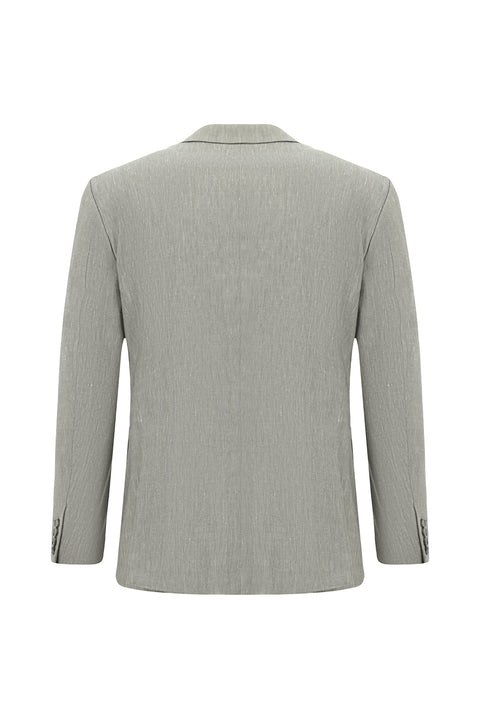 Orta Gri 7 Drop Slim Fit Dar Kesim Keten Karışımlı Takım Elbise