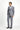 Orta Füme Slim Fit Dar Kesim Keten Karışımlı Takım Elbise
