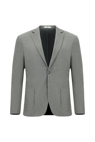  Orta Füme Super Slim Fit Ekstra Dar Kesim Keten Karışımlı Spor Takım Elbise