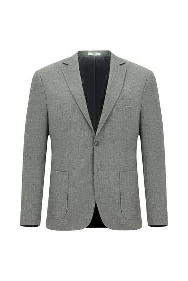  Orta Füme Super Slim Fit Ekstra Dar Kesim Keten Karışımlı Spor Takım Elbise