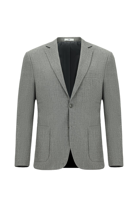 Orta Füme 7 Drop Super Slim Fit Eksra Dar Kesim Keten Karışımlı Spor Takım Elbise