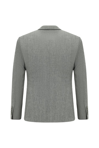  Orta Füme Super Slim Fit Ekstra Dar Kesim Keten Karışımlı Spor Takım Elbise