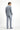 Açık Lacivert Slim Fit Dar Kesim Keten Karışımlı Takım Elbise