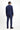 Koyu Lacivert Super Slim Fit Ekstra Dar Kesim Beli Lastikli İpli Çizgili Ketenli Takım Elbise