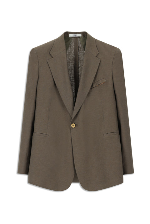 Koyu Kahve 7 Drop Slim Fit Dar Kesim Keten Karışımlı Kruvaze Takım Elbise