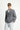 Orta Gri Super Slim Fit Ekstra Dar Kesim Desenli Kruvaze Ceket