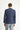Orta Lacivert Super Slim Fit Ekstra Dar Kesim Desenli Kruvaze Ceket
