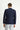 Koyu Lacivert Slim Fit Dar Kesim Desenli Kruvaze Ceket