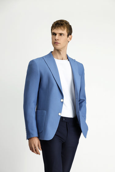 Mavi Regular Fit Likralı Desenli Spor Ceket