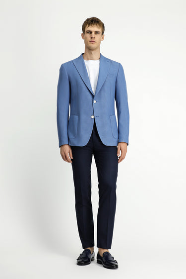 Mavi Regular Fit Likralı Desenli Spor Ceket