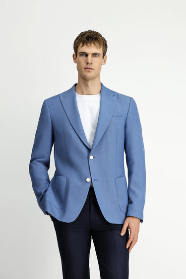 Mavi Regular Fit Likralı Desenli Spor Ceket