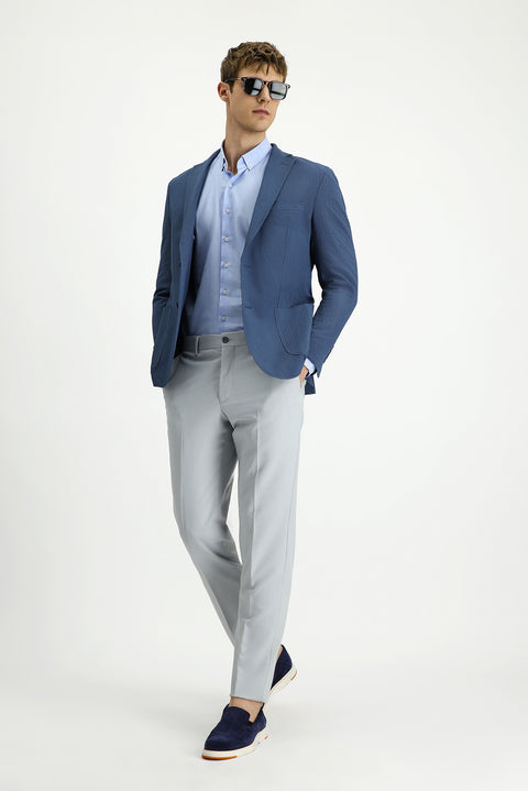 İndigo Techno-Line 4 Drop Relaxed Fit Rahat Kesim Desenli Gofre Spor Ceket