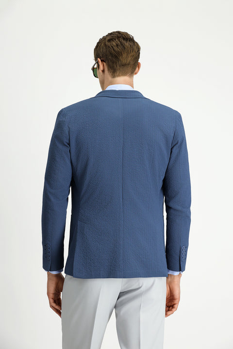 İndigo Techno-Line 4 Drop Relaxed Fit Rahat Kesim Desenli Gofre Spor Ceket