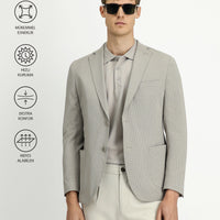 Orta Vizon Techno-Line 4 Drop Relaxed Fit Rahat Kesim Desenli Gofre Spor Ceket